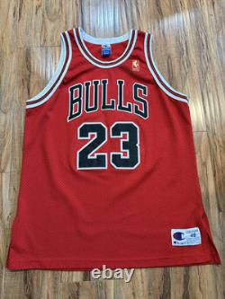 100% Authentic Michael Jordan Vintage Champion 96 97 Bulls Jersey Size 48 XL L