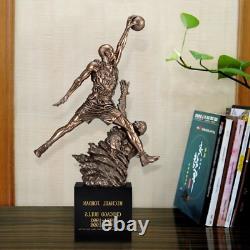 18.9 Inch Michael Jordan Dunk Cold Cast Copper Ornaments Desktop Decorations