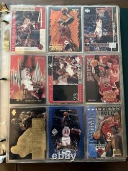 186x Michael Jordan Binder Card Collection Inserts, Metal Universe, 90s cards