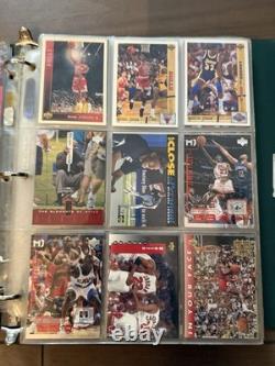 186x Michael Jordan Binder Card Collection Inserts, Metal Universe, 90s cards