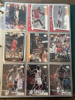 186x Michael Jordan Binder Card Collection Inserts, Metal Universe, 90s cards
