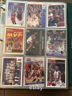 186x Michael Jordan Binder Card Collection Inserts, Metal Universe, 90s cards