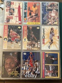 186x Michael Jordan Binder Card Collection Inserts, Metal Universe, 90s cards
