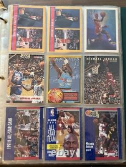 186x Michael Jordan Binder Card Collection Inserts, Metal Universe, 90s cards