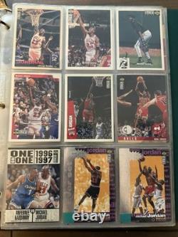 186x Michael Jordan Binder Card Collection Inserts, Metal Universe, 90s cards