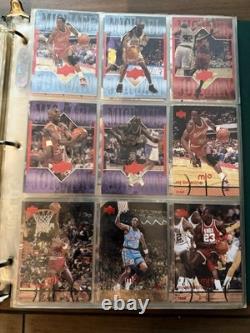 186x Michael Jordan Binder Card Collection Inserts, Metal Universe, 90s cards
