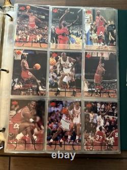 186x Michael Jordan Binder Card Collection Inserts, Metal Universe, 90s cards