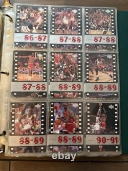 186x Michael Jordan Binder Card Collection Inserts, Metal Universe, 90s cards
