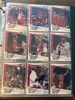186x Michael Jordan Binder Card Collection Inserts, Metal Universe, 90s cards