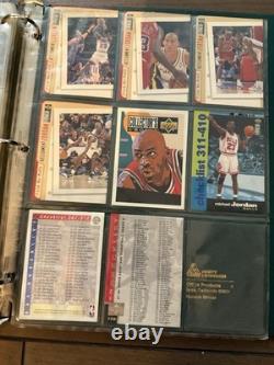 186x Michael Jordan Binder Card Collection Inserts, Metal Universe, 90s cards