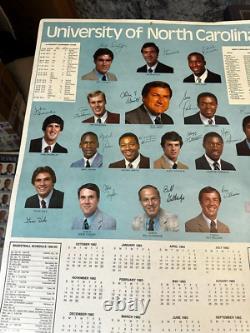 1981-82 UNC Tarheels Basketball Vintage Team Calendar Poster Michael Jordan