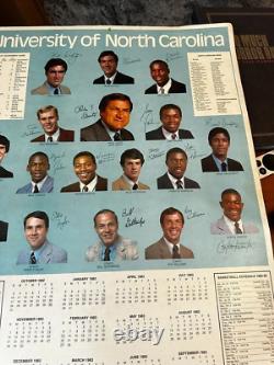 1981-82 UNC Tarheels Basketball Vintage Team Calendar Poster Michael Jordan