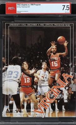 1982 Virginia -VMI Program Michael Jordan Pre NBA Magazine Cover- PSA Top Pop