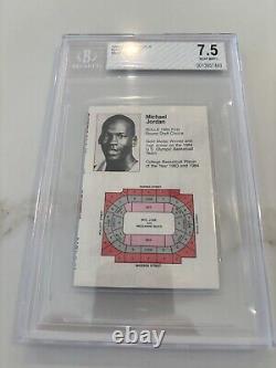 1984-85 Michael Jordan Rookie Schedule BGS 7.5 Mint Pre- 1984 Star #101