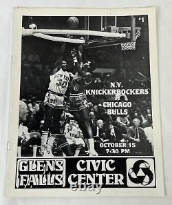 1984 Michael Jordan Chicago Bulls New York Knicks Program Pre-season Rookie