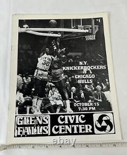 1984 Michael Jordan Chicago Bulls New York Knicks Program Pre-season Rookie