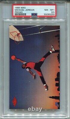 1985 Nike Basketball #2 Michael Jordan Rookie Card RC Graded PSA NM MINT+ 8.5