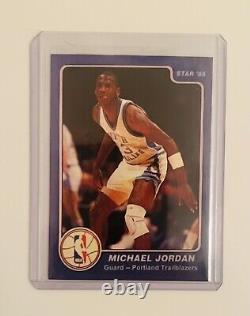 1985 Star Michael Jordan Rookie RC Portland Trailblazers Blue Error #3 RARE