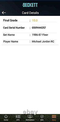 1986-1987 Fleer #57 Michael Jordan Rookie Card BCCG 10