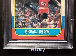 1986-87 FLEER MICHAEL JORDAN ROOKIE CARD RC #57 BGS 5 with NM MINT BGS 8