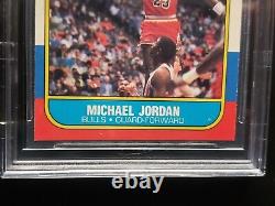 1986-87 FLEER MICHAEL JORDAN ROOKIE CARD RC #57 BGS 8 with (2) 8.5 LOOKS MINT 9