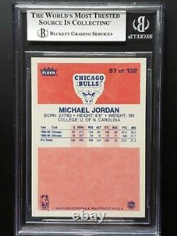 1986-87 FLEER MICHAEL JORDAN ROOKIE CARD RC #57 BGS 8 with (2) 8.5 + MINT 9