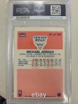 1986-87 Fleer Basketball Michael Jordan Rookie RC Near Mint-Mint #57 PSA 8 (OC)