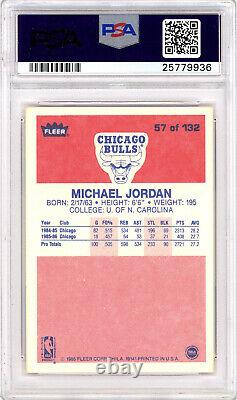 1986-87 Fleer MICHAEL JORDAN RC Rookie PSA 10 GEM MINT #57 Basketball Bulls HOF