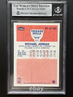 1986-87 Fleer Michael Jordan Rookie #57 Bgs 9 Pristine 10 + (2) Gem Mint 9.5