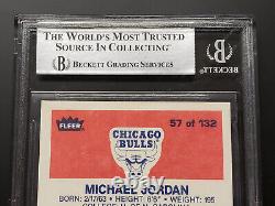 1986-87 Fleer Michael Jordan Rookie #57 Bgs 9 Pristine 10 + (2) Gem Mint 9.5