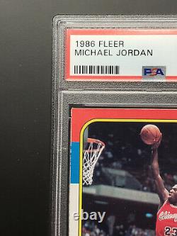 1986-87 Fleer Michael Jordan Rookie Card Rc #57 Bulls Near Mint Psa 7