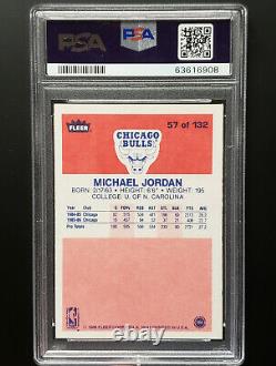 1986-87 Fleer Michael Jordan Rookie Card Rc #57 Bulls Near Mint Psa 7