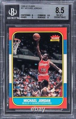 1986-87 Fleer Michael Jordan Rookie Card Rc Bgs 8.5