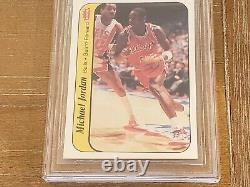 1986-87 Fleer Michael Jordan Sticker Rookie Card Rc #8 Near Mint + Bgs 7.5