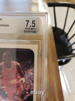 1986-87 Fleer Michael Jordan Sticker Rookie Card Rc #8 Near Mint + Bgs 7.5