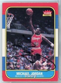 1986 Fleer #57 Michael Jordan Signed Autographed RC JSA Letter of Authenticity