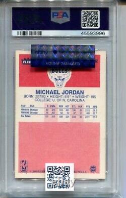 1986 Fleer Basketball #57 Michael Jordan Rookie Card Graded PSA 4