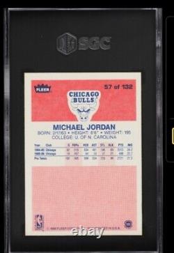 1986 Fleer Basketball #57 Michael Jordan Rookie Card RC Graded SGC 7 NR MINT