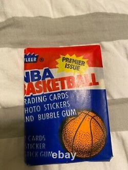 1986 Fleer Basketball #57 Michael Jordan Rookie on Top of Pack