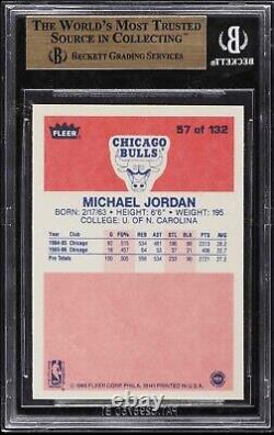 1986 Fleer Basketball Michael Jordan Rookie #57 Bgs 9.5 Gem Mint