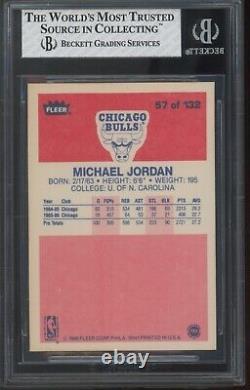 1986 Fleer Michael Jordan #57 RC Rookie BGS 8 w 9 Looks Nicer