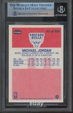 1986 Fleer Michael Jordan #57 RC Rookie HOF BGS 9 with 9.5 Surface