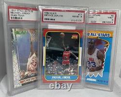 1986 Fleer Michael Jordan RC 57 PSA 8 9 Mint 92 Stadium Club Beam Team eBay 1/1