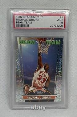 1986 Fleer Michael Jordan RC 57 PSA 8 9 Mint 92 Stadium Club Beam Team eBay 1/1