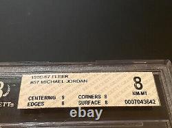 1986 Fleer Michael Jordan Rc Bgs Beckett 8 Looks Better! Priced To Sell Fast