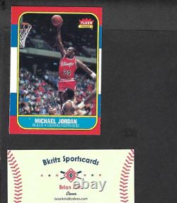 1986 Fleer Michael Jordan Rookie # 57 EX-MT to NM But OC