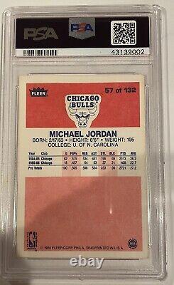 1986 Fleer Michael Jordan Rookie #57 PSA 5 Chicago Bulls HOF
