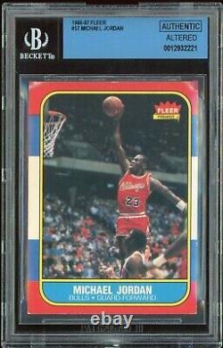 1986 Fleer Michael Jordan Rookie Card RC #57 Certified BGS Authentic Rare