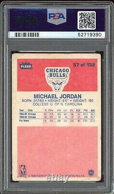 1986 Fleer Michael Jordan Rookie Card RC #57 Certified PSA Authentic / Altered