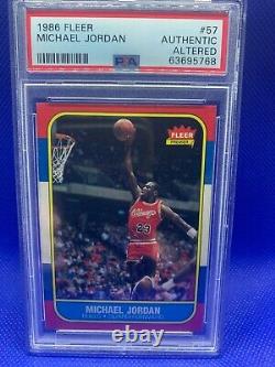 1986 Fleer Michael Jordan Rookie Card RC #57 Certified PSA Authentic Hof Goat